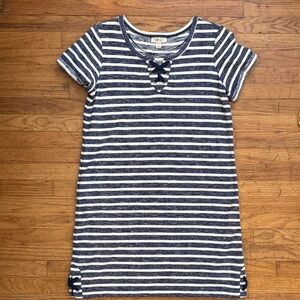Style & Co. Navy and White Striped Dress